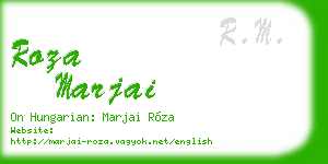 roza marjai business card